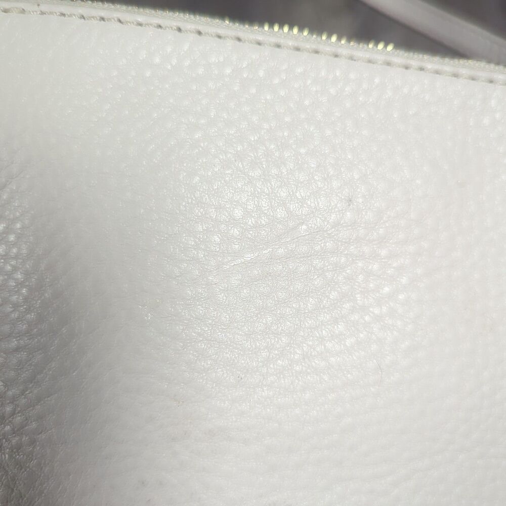 Michael Kors Fulton Wristlet Cream And Gold Zip Wallet MK Mini Purse - Picture 10 of 12